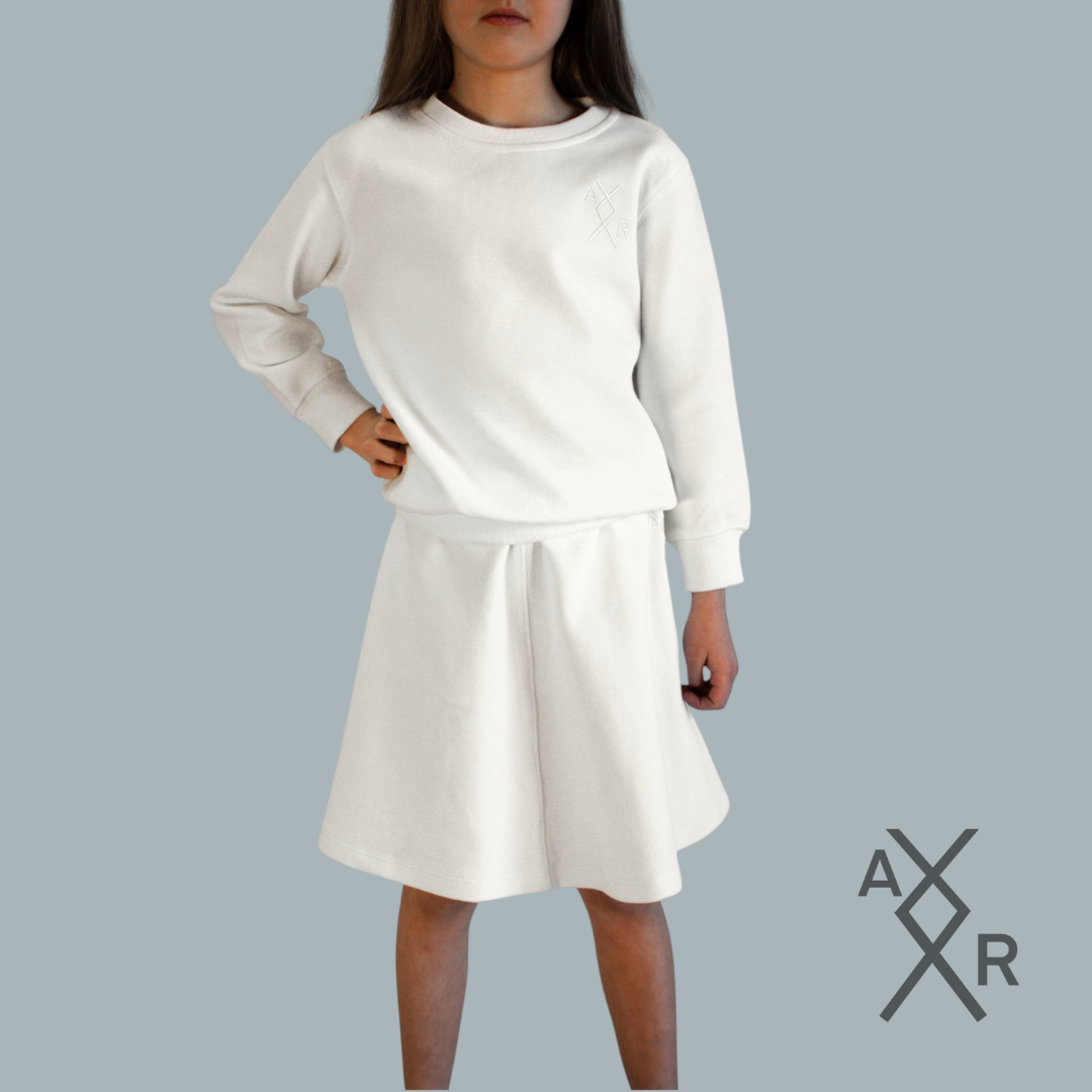 Girls' 2-Piece 100% Organic Cotton Set – Cozy Sweatshirt & Skirt