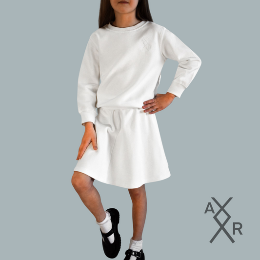 Skirt and top outfit set girls high quality fabric
